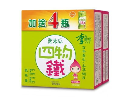 《李時珍》青木瓜四物鐵-2盒 (50mlx12+4瓶/盒) 