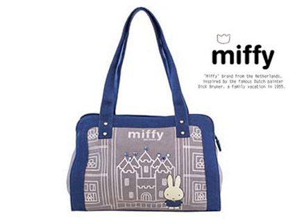 Miffy米菲 童話故事系列-側背包(靛藍色)