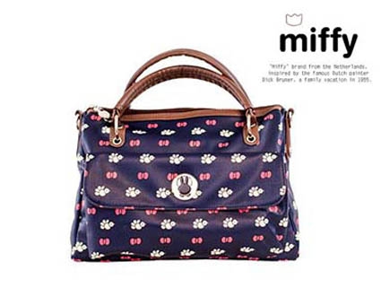 Miffy米菲 藍調風情系列-手提包(深邃藍)