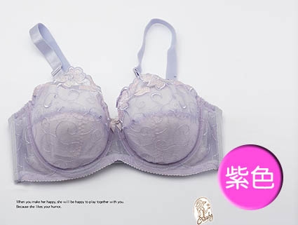 【Crosby 克勞絲緹】13331(D-G)刺繡月牙絲棉內衣 紫